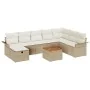 Conjunto de Sofás de Jardín de 9 Piezas con Cojines Beige Polirratán von , Outdoor-Sofas - Ref: Foro24-3359470, Preis: 604,03...
