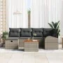 Conjunto de Sofá de Jardín de 7 Piezas con Cojines Gris Poliratán by , Outdoor sofas - Ref: Foro24-3359510, Price: 421,52 €, ...