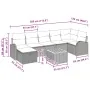 Juego de Sofás de Jardín de 8 Piezas con Cojines Negro Poliratán by , Outdoor sofas - Ref: Foro24-3359520, Price: 499,46 €, D...
