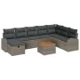 Juego de Sofá de Jardín de 9 Piezas con Cojines Gris Poliratán de , Sofás de exterior - Ref: Foro24-3359524, Precio: 529,48 €...