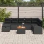 Conjunto de sofá de jardín de 9 piezas con cojines negro poli ratán by , Outdoor sofas - Ref: Foro24-3359527, Price: 552,14 €...