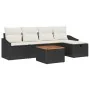 Conjunto de Sofá de Jardín de 6 Piezas con Cojines Ratán Flexible Negro | Foro24.es | Tu tienda online para hogar, jardín y más Foro24.es