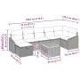 Conjunto de Sofá de Jardín de 8 Piezas con Cojines Beige Ratán Sintético by , Outdoor sofas - Ref: Foro24-3359574, Price: 497...