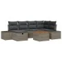 Conjunto de Sofá de Jardín de 7 Piezas con Cojines Gris Poliratán de , Sofás de exterior - Ref: Foro24-3359594, Precio: 442,1...