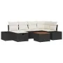Juego de Sofá de Jardín de 7 Piezas con Cojines Negro Polirratán von , Outdoor-Sofas - Ref: Foro24-3359593, Preis: 443,77 €, ...