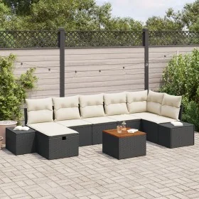 Juego de Sofá de Jardín de 8 Piezas con Cojines Negro Poliratán by , Outdoor sofas - Ref: Foro24-3359600, Price: 492,24 €, Di...