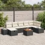 Juego de Sofá de Jardín de 8 Piezas con Cojines Negro Poliratán by , Outdoor sofas - Ref: Foro24-3359600, Price: 492,24 €, Di...