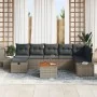 Juego de Sofá de Jardín de 8 Piezas con Cojines Gris Polirratán by , Outdoor sofas - Ref: Foro24-3359601, Price: 496,34 €, Di...