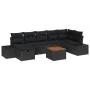 Conjunto de Sofá de Jardín de 8 Piezas con Cojines Negro Poliratán by , Outdoor sofas - Ref: Foro24-3359604, Price: 525,45 €,...