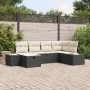 Juego de Sofá de Jardín de 6 Piezas con Cojines Ratán Poliester Negro by , Outdoor sofas - Ref: Foro24-3359629, Price: 413,03...