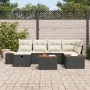 Juego de Sofá de 7 Piezas con Cojines Negro Poliratán by , Outdoor sofas - Ref: Foro24-3359634, Price: 455,32 €, Discount: -5%%
