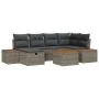 Juego de Sofá de Jardín de 7 Piezas con Cojines Gris de Rattán Sintético by , Outdoor sofas - Ref: Foro24-3359636, Price: 456...