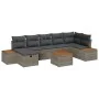 Conjunto de Sofá de Jardín de 8 Piezas con Cojines Gris Poliratán de , Sofás de exterior - Ref: Foro24-3359646, Precio: 509,5...