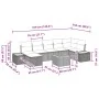 Conjunto de Sofá de Jardín de 8 Piezas con Cojines Gris Poliratán de , Sofás de exterior - Ref: Foro24-3359646, Precio: 509,5...