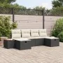 Juego de Sofá de Jardín de 6 Piezas con Cojines Ratán Poliéster Negro by , Outdoor sofas - Ref: Foro24-3359649, Price: 386,23...