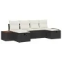 Juego de Sofá de Jardín de 6 Piezas con Cojines Ratán Poliéster Negro by , Outdoor sofas - Ref: Foro24-3359649, Price: 386,23...