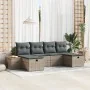 Conjunto de Sofás de Jardín de 6 Piezas con Cojines Gris de Ratán de Polietileno von , Outdoor-Sofas - Ref: Foro24-3359651, P...