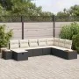 Conjunto de Sofá de Jardín de 8 Piezas con Cojines Ratán Polimérico Negro by , Outdoor sofas - Ref: Foro24-3359654, Price: 51...