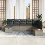 Conjunto de Sofá de Jardín de 8 Piezas con Cojines Gris Ratán Poliéster by , Outdoor sofas - Ref: Foro24-3359656, Price: 524,...