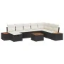 Juego de Sofá de Jardín de 9 Piezas con Cojines de Ratán Negro by , Outdoor sofas - Ref: Foro24-3359659, Price: 543,62 €, Dis...