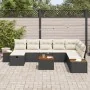 Juego de Sofá de Jardín de 9 Piezas con Cojines de Ratán Negro by , Outdoor sofas - Ref: Foro24-3359659, Price: 543,62 €, Dis...