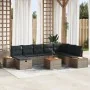 Juego de Sofá de Jardín de 9 Piezas con Cojines Gris Ratán Sintético by , Outdoor sofas - Ref: Foro24-3359661, Price: 567,80 ...