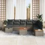 Juego de Sofá de Jardín de 9 Piezas con Cojines Gris Ratán Sintético by , Outdoor sofas - Ref: Foro24-3359661, Price: 567,80 ...