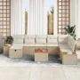 Conjunto de Sofás de Jardín de 9 Piezas con Cojines Beige Ratán Poliéster | Foro24.es | Tu tienda online para hogar, jardín y más Foro24.es