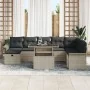Conjunto de Sofás de Jardín de 9 Piezas con Cojines Gris Claro de Ratán Sintético | Foro24.es | Tu tienda online para hogar, jardín y más Foro24.es