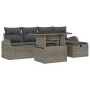 Juego de Sofá de Jardín de 6 Piezas con Cojines Gris Ratán Poli by , Outdoor sofas - Ref: Foro24-3359746, Price: 400,76 €, Di...