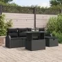 Conjunto de Sofá de Jardín de 6 Piezas con Cojines de Rattan Negro de , Sofás de exterior - Ref: Foro24-3359750, Precio: 414,...