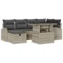 Juego de Sofá de Jardín de 7 Piezas con Cojines Gris Claro de Ratán Poliéster by , Outdoor sofas - Ref: Foro24-3359759, Price...