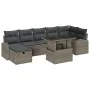 Juego de Sofá de Jardín de 8 Piezas con Cojines Gris Polirratán de , Sofás de exterior - Ref: Foro24-3359766, Precio: 528,69 ...