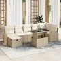 Juego de Sofá de Jardín de 8 Piezas con Cojines Beige Ratán Poliéster | Foro24.es | Tu tienda online para hogar, jardín y más Foro24.es