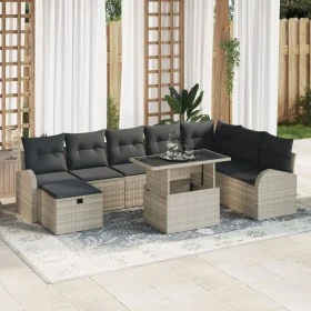Conjunto de Sofás de Jardín de 9 Piezas con