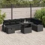 Juego de Sofá de Jardín de 9 Piezas con Cojines Negro Poliratán by , Outdoor sofas - Ref: Foro24-3359780, Price: 613,62 €, Di...
