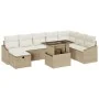 Set de Sofás de Jardín de 9 Piezas con Cojines Beige Poliratán von , Outdoor-Sofas - Ref: Foro24-3359858, Preis: 653,33 €, Ra...