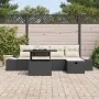 Conjunto de Sofá de Jardín de 6 Piezas con Cojines Ratán Poliéster Negro von , Outdoor-Sofas - Ref: Foro24-3359864, Preis: 42...