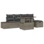 Juego de sofá de jardín de 6 piezas con ratán versátil gris de , Sofás de exterior - Ref: Foro24-3359866, Precio: 415,79 €, D...