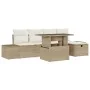 Juego de Sofás de Jardín de 6 Piezas con Cojines de Ratán Beige Poliéster von , Outdoor-Sofas - Ref: Foro24-3359868, Preis: 4...