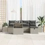 Conjunto de Sofá de Jardín de 6 Piezas con Cojines de Poliratán Gris Claro by , Outdoor sofas - Ref: Foro24-3359869, Price: 4...