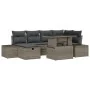 Conjunto de Sofás de Jardín de 7 Piezas con Cojines Gris Poliratán de , Sofás de exterior - Ref: Foro24-3359876, Precio: 489,...