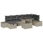 Conjunto de Sofá de Jardín de 8 Piezas con Cojines de Ratán Versátil Gris Claro von , Outdoor-Sofas - Ref: Foro24-3359889, Pr...