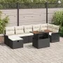 Conjunto de Sofás de Jardín de 8 Piezas con Cojines Ratán Poliéster Negro | Foro24.es | Tu tienda online para hogar, jardín y más Foro24.es