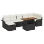 Conjunto de Sofás de Jardín de 8 Piezas con Cojines Ratán Poliéster Negro | Foro24.es | Tu tienda online para hogar, jardín y más Foro24.es