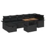 Conjunto de Sofá de Jardín de 8 Piezas con Cojines Negro Poliratán | Foro24.es | Tu tienda online para hogar, jardín y más Foro24.es