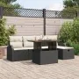 Conjunto de Sofás de Jardín de 6 Piezas con Cojines Negro Poliratán | Foro24.es | Tu tienda online para hogar, jardín y más Foro24.es
