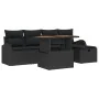 Juego de Sofá de Jardín de 6 Piezas con Cojines Negro Ratán Sintético by , Outdoor sofas - Ref: Foro24-3359964, Price: 401,96...