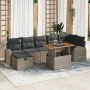 Conjunto de Sofás Jardín de 8 Piezas con Cojines Gris Ratán Polimérico by , Outdoor sofas - Ref: Foro24-3359975, Price: 525,4...