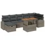 Conjunto de Sofás Jardín de 8 Piezas con Cojines Gris Ratán Polimérico by , Outdoor sofas - Ref: Foro24-3359975, Price: 525,4...